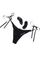 Little Black Panty Vibrating Thong Panty Massager With...
