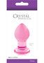 Crystal Premium Glass Butt Plug - Small - Pink