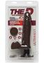 The D Perfect D Ultraskyn Vibrating Dildo With Balls 8in - Chocolate