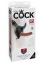 King Cock Strap On Harness With Dildo 7in - Caramel